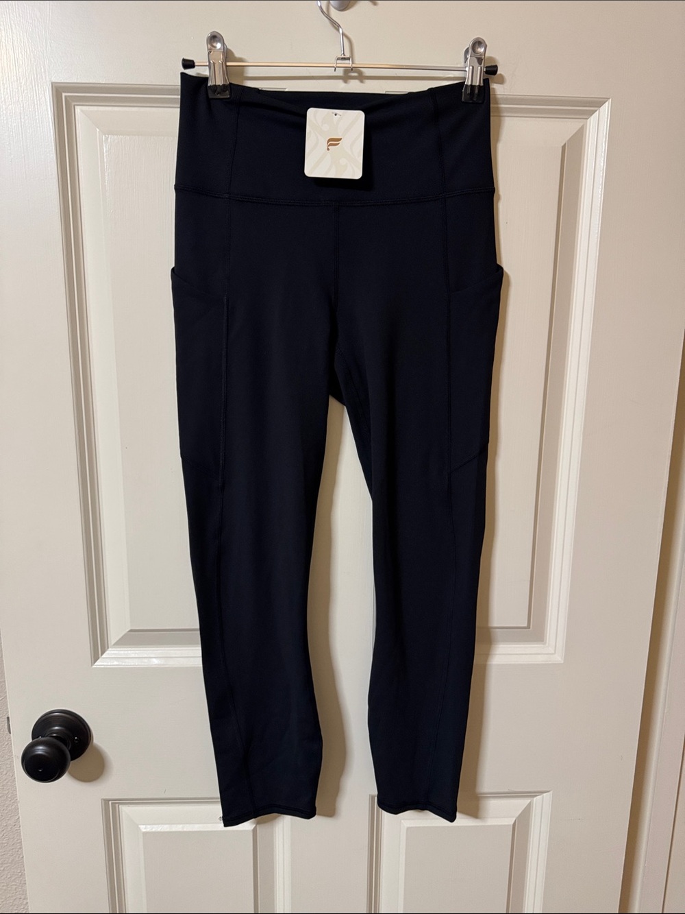 Fabletics Black High-Waist PureLux Leggings with Side Pockets